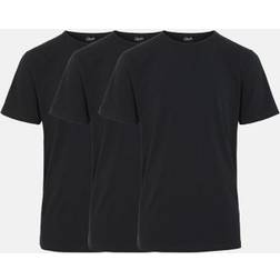 Økologisk bomuld, T-shirt, 3-pak, Sort