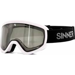 Sinner Estes Matte White Goggle double smoke weiss