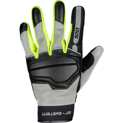 iXS Classic Evo-Air Motorradhandschuhe - Schwarz/Hellgrau/Neon-Gelb Damen