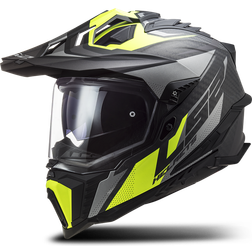 LS2 MX701 Explorer Alter Matt Motocross Helmet - Schwarz/Neon-Gelb/Grau