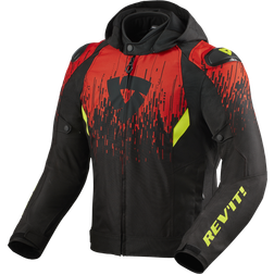 Revit Quantum H2O, Textiljacke wasserdicht Schwarz/Rot/Neon-Gelb