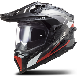 LS2 MX701 Explorer Alter, Endurohelm Matt Schwarz/Neon-Orange/Grau