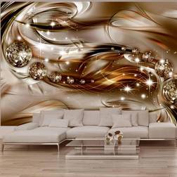 Artgeist Chocolate Tide fototapet creme/guld print 105x150