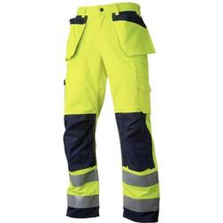 Top Swede 2516-12-D116 Modell 2516 Warnschutz Bundhose, Gelb/Marine, Größe D116