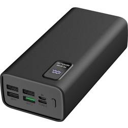 Platinet Powerbank 30000 mAh LED-skærm Sort