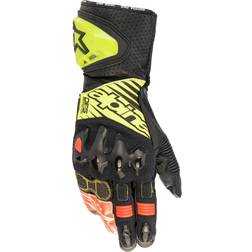 Alpinestars MC-Handsker GP Tech V2, Sort/Neongul/Hvid/Neonrød Herre