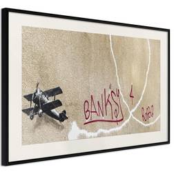 Artgeist Inramad Banksy: Love Plane 30x20 Poster