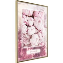 Artgeist Inramad Tavla Scent of Peonies 40x60 Guldram Poster