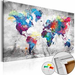 Artgeist kork World Map: Style Billede