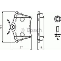 Bosch 0 986 494 095 Bremsbelagsatz