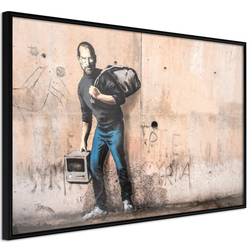 Artgeist Inramad Banksy: The Son of a Migrant Syria Poster