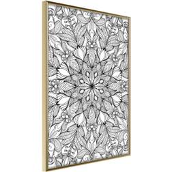 Artgeist Inramad Colourless Mandala Poster