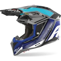 Airoh Aviator League, Motocrosshelm Schwarz/Blau/Grau/Türkis