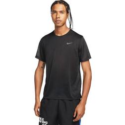 Nike Dri-fit Running Miler Breathe T-shirt Black, Black, M, Men