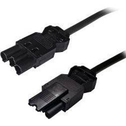 Deltaco Gst18 Power Cable, Gst18 Male Gst18 Female, Black, 1m Kabel