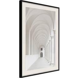 Artgeist Inramad Tavla - White Colonnade 30x45 Poster