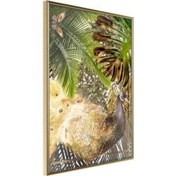 Artgeist Inramad Fairy-Tale Peacock the Jungle 40x60 Guldram Poster