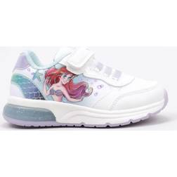 Geox SPACECLUB Girl Sneaker, White/WATERSEA