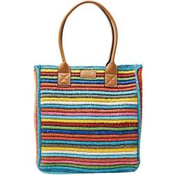 Esprit Tote Bag aus Raffia mit Henkeln in Lederoptik