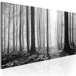 Artgeist Canvas - Black and White Forest Tavla