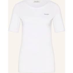 Marc O'Polo Tshirt, Short Sleeve, Carree Neckl Kvinde T-shirts hos Magasin White