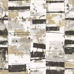 Noordwand Wallpaper Friends & Coffee Industrial Weathered Black and Metallic