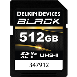 Delkin SD BLACK Rugged UHS-II V90 R300/W250 512GB new