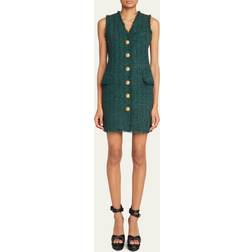 Balmain Mini Dress In Tweed