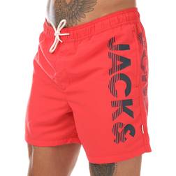 Jack & Jones Men's Mens Aruba Swim Shorts Red