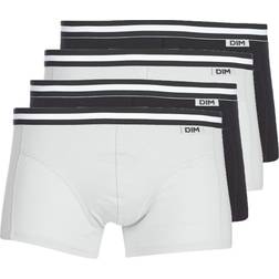 DIM Boxer Homme Coton Stretch Confort Noir/Gris
