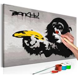 Artgeist DIY lærred maleri Monkey Banksy Street Graffiti Billede