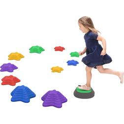 ZONEKIZ Kids Stepping Stones, 11 Pieces Balance River Stones