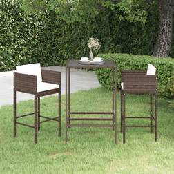 vidaXL 3 Outdoor Bar Set