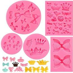 Shakti Bow Silicone Fondant Crown Candy Cupcake Top Pastry Chocolate Mold