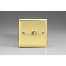 Varilight XVT1 Toggle Switches 1 Gang Victorian Brass