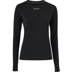 2XU Ignition Base Layer Langärmeliges Top - Black/Silver Reflective