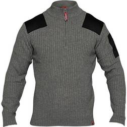 Engel Combat Knitwear With High Collar - Grey Melange