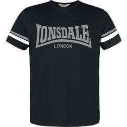 Lonsdale Creich Leisure T-Shirt - Black/White/Grey