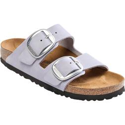 Birkenstock Arizona Big Buckle Purple Fog Nubuck Leather Two Bar Mules