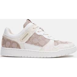 Coach C201 Basket Logo-Jacquard and Leather Trainers