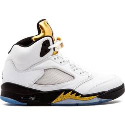 Nike Air Jordan 5 Retro M - White/Black/Metallic Gold Coin