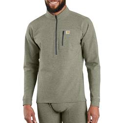 Carhartt Men's Base Force Heavyweight Quarter-Zip Burnt Olive Heather