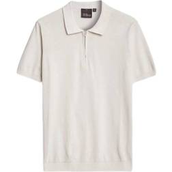 Oscar Jacobson Otto Short Sleeve Polo Zip - White