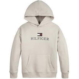 Tommy Hilfiger Kid's TH Logo Hoodie - Stony Beige (KB0KB07781)