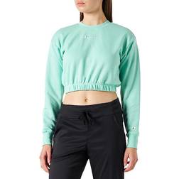 Champion Women's American Classics Crop Boxy Crew Neck Sweatshirt - Turquoise