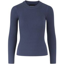 Pieces Slim-Fit Pullover - Blau