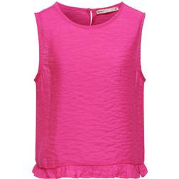 Only O-Neck Top with Ruffled Edge - Purple/Fuchsia Purple (15296957-833)