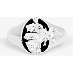 IX Studios Mini Oval Nature Signet ring DMN0299SLWH