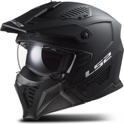 LS2 motorcycle jet and modular helmet DRIFTER solid mat black 2206