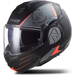 LS2 Advant Codex Flip Front Motorcycle Helmet - Matt Black Titanium/Iridium Silver